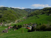 Blick vom Branden nach Norden �ber Untere Gasse bis hoch zum Stohren am 15.4.2011