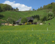 Blick nach Westen zum Salzbauernhof am am 15.4.2011