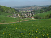 Suggental am 8.4.2011: Blick vom Vogelsanghof nach Westen �ber Suggental bis Buchholz