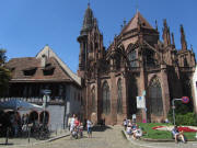 Blick nach Westen von der Herrenstrasse zum M�nster und C-Punkt (links) am 10.8.2011