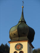 &nbsp;Ebnet am 22.1.2011: Turmuhr