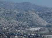Littenweiler am 23.2.2011: Blick nach Norden auf Ebnet vom Waldcafe am Eichberg