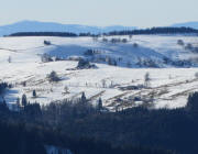 Tele-Blick nach S�dwesten von der Erlenbacher Weide �ber Hofsgrund zum Belchen am 6.2.2011