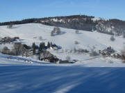 Blick nach Norden �ber Hofsgrund zum Schauinslandturm am 2.2.2011