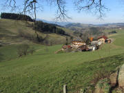 Blick nach Westen �ber den Kapfenhof und Oberibental zu St. Peter am 21.3.2011