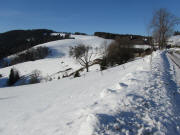 Blick nach Nordwesten �ber s'Armut, Kilpenhof und Schlembenacker zur Hohen Steig am 4.1.2011