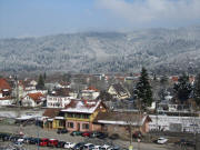 Littenweiler am 23.2.2011: Blick nach Norden �ber den Bahnhof 