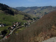 Blick vom Lusth�usle nach Westen �ber Untere Gasse auf Spielweg am 24.3.2011