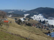 Blick von Oberh�user-Winkel nach Osten �ber Muggenbrunn zu Radschert (Mitte) und St�benwasen (links) am 5.3.2011
