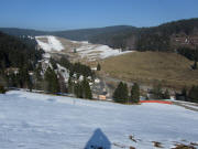 Blick nach Norden �ber Camping zum Skihang Wasen am 5.3.2011