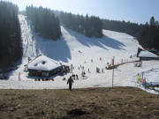 Blick nach S�dwesten zum Skihang am Notschrei am 5.3.2011