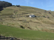 Blick nach S�den zum Pfefferle-Hof und Wiesler-Hof (rechts) am 24.3.2011