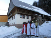 Sternsinger im Nonnenbachtal am 4.1.2010 - Schnee und Kälte -5 Grad