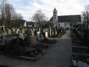 Blick nach S�den zur Kirche St.Gallus am 16.3.2011