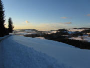 Blick nach Westen �bers R�merstr��chen auf dem Zwerisberg am 3.1.2011 um 16 Uhr