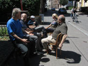 Kart�userstrasse am 16.7.2011 samstags um 11 Uhr bei Antik Bronx - wie in Italien