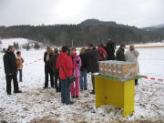 Lokaltermin bei Schneetreiben am 10.2.2006 auf dem bereits gekauften Grundstck