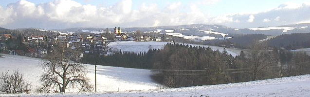 Blick nach Südosten am 3.3.2002: St.Märgen, Schweighöfe und Thurner 